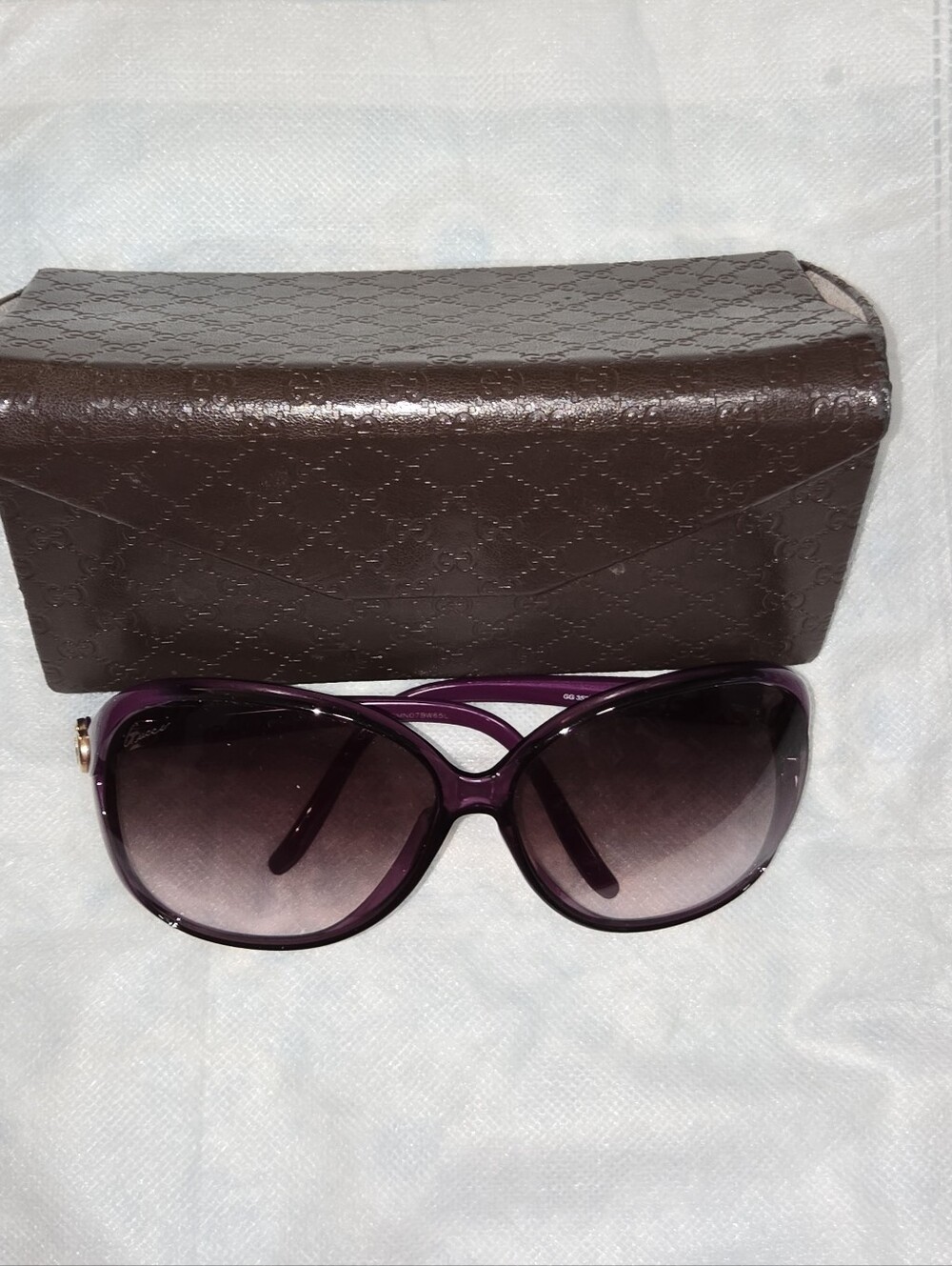Gucci Purple Gradient Oversized Women's Sunglasses